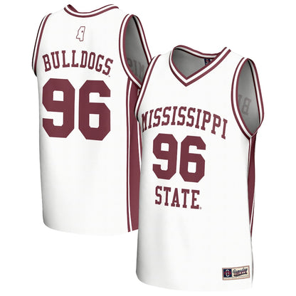 Gameday Greats White Mississippi State Bulldogs Lightweight Collegiate Basketball Fashion Jersey - retro stitched basketball jersey for Gameday Greats fans