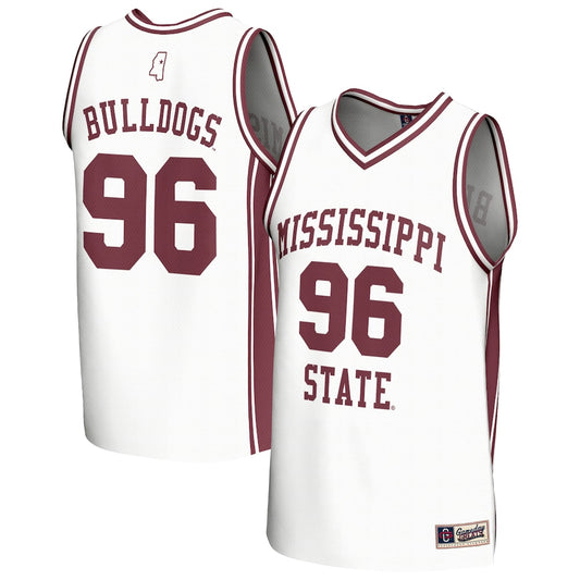 Gameday Greats White Mississippi State Bulldogs Lightweight Collegiate Basketball Fashion Jersey - retro stitched basketball jersey for Gameday Greats fans