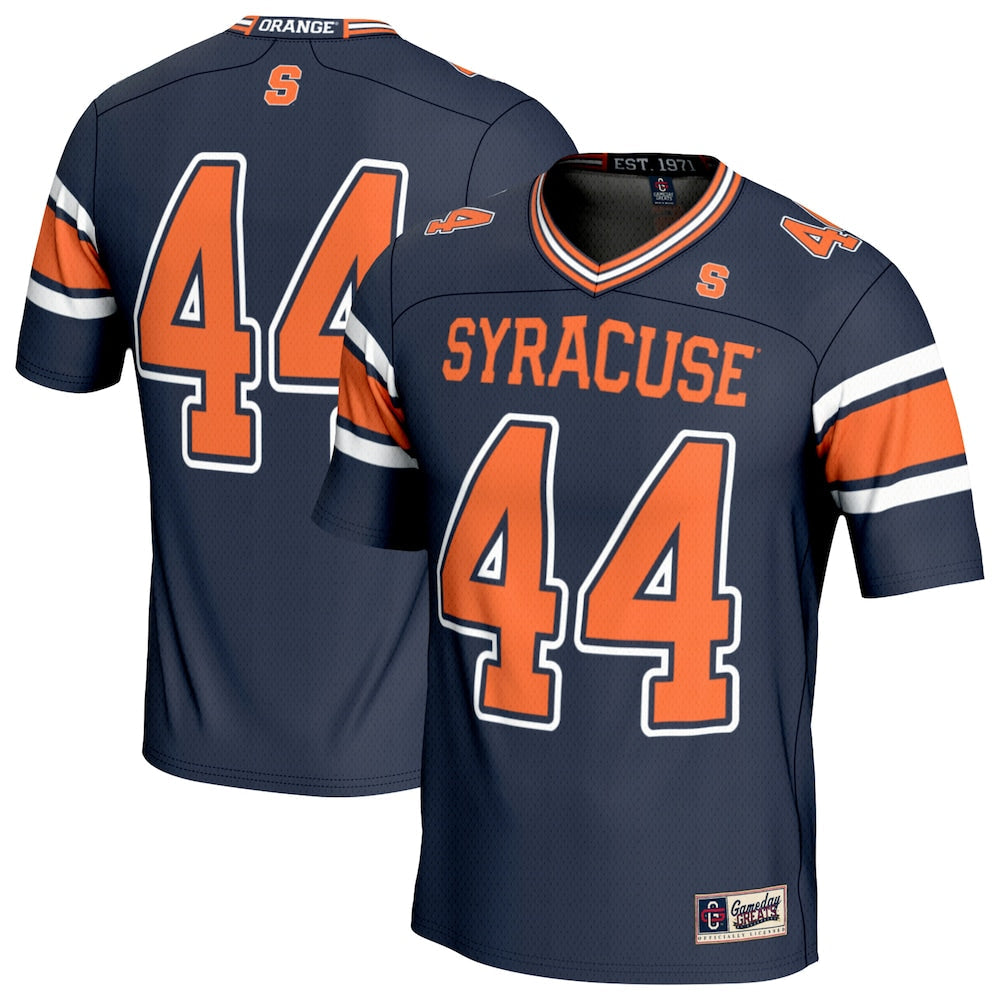 Gameday Greats Navy 44 Syracuse Orange Lightweight Collegiate Football Fashion Jersey - retro stitched football jersey for Gameday Greats fans