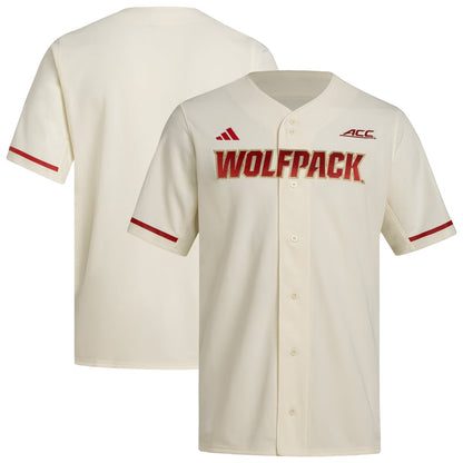 Cream Nc State Wolfpack Replica Baseball Jersey - retro stitched baseball jersey for Cream Nc fans