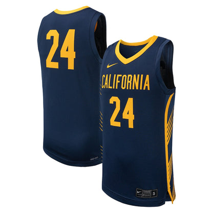 24 Navy Cal Bears Replica Basketball Jersey - retro stitched basketball jersey for 24 Navy fans