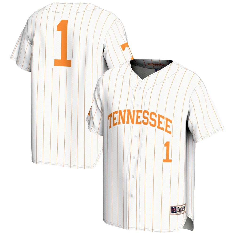 Gameday Greats 1 White Tennessee Volunteers Lightweight Baseball Jersey - retro stitched baseball jersey for Gameday Greats fans