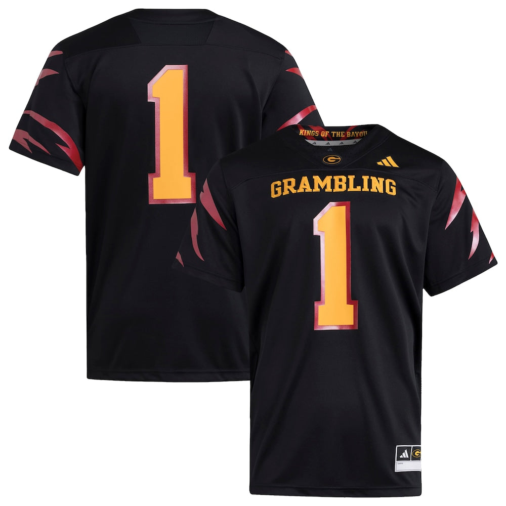 Black Grambling Tigers Premier Strategy Jersey - retro stitched jersey jersey for Black Grambling fans