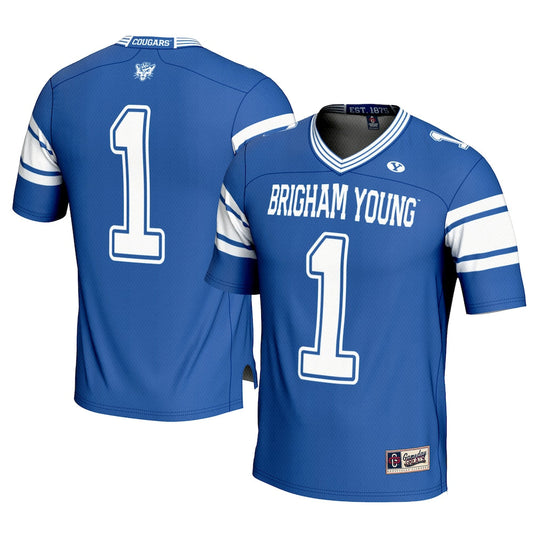 Gameday Greats 1 Royal Byu Cougars Football Jersey - retro stitched football jersey for Gameday Greats fans