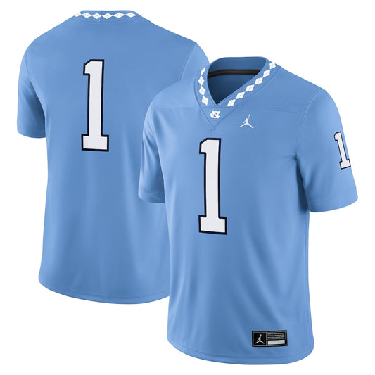 Jordan Brand 1 Carolina Blue North Carolina Tar Heels Game Jersey - retro stitched jersey jersey for Jordan Brand fans