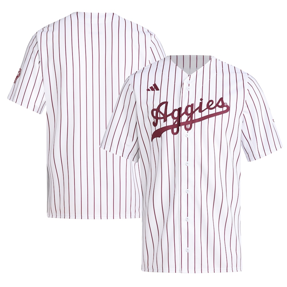 White Texas Am Aggies Replica Baseball Jersey - retro stitched baseball jersey for White Texas fans