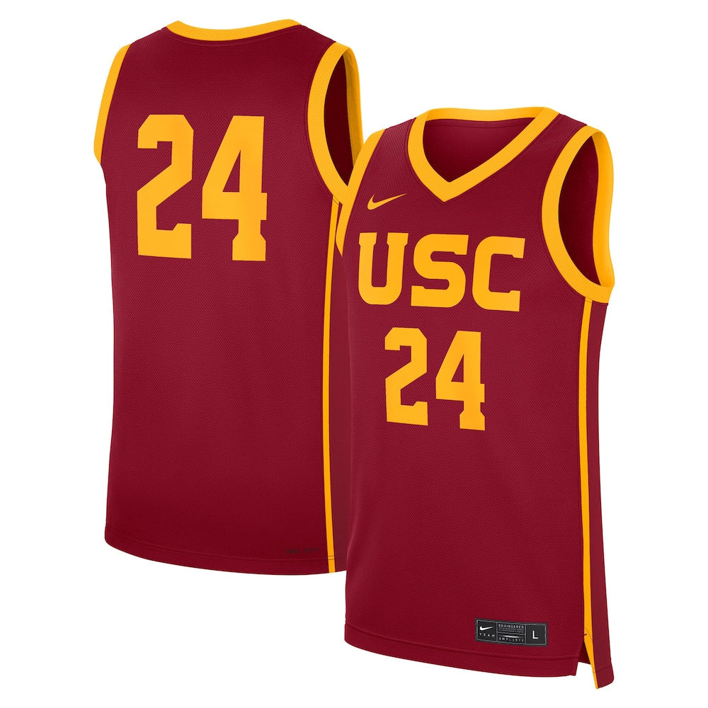 24 Cardinal Usc Trojans Road Replica Jersey - retro stitched jersey jersey for 24 Cardinal fans