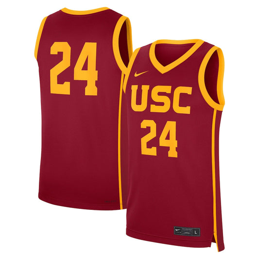 24 Cardinal Usc Trojans Road Replica Jersey - retro stitched jersey jersey for 24 Cardinal fans