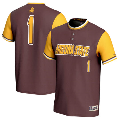 Gameday Greats Maroon 1 Arizona State Sun Devils Lightweight Collegiate Softball Fashion Jersey - retro stitched jersey jersey for Gameday Greats fans