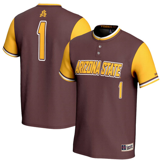Gameday Greats Maroon 1 Arizona State Sun Devils Lightweight Collegiate Softball Fashion Jersey - retro stitched jersey jersey for Gameday Greats fans