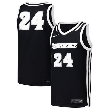 24 Black Providence Friars Replica Basketball Jersey - retro stitched basketball jersey for 24 Black fans