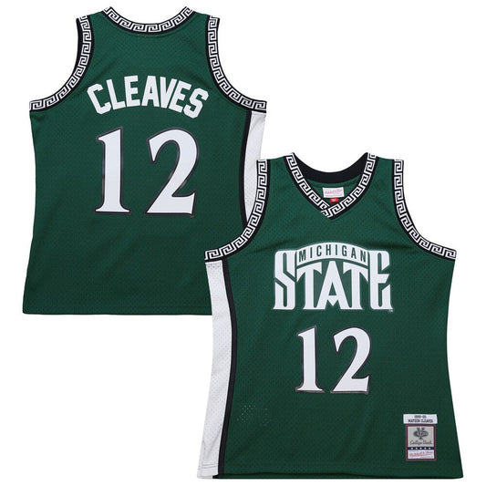 Mateen Cleaves Green Michigan State Spartans 199900 Swingman Jersey - retro stitched jersey jersey for Mateen Cleaves fans