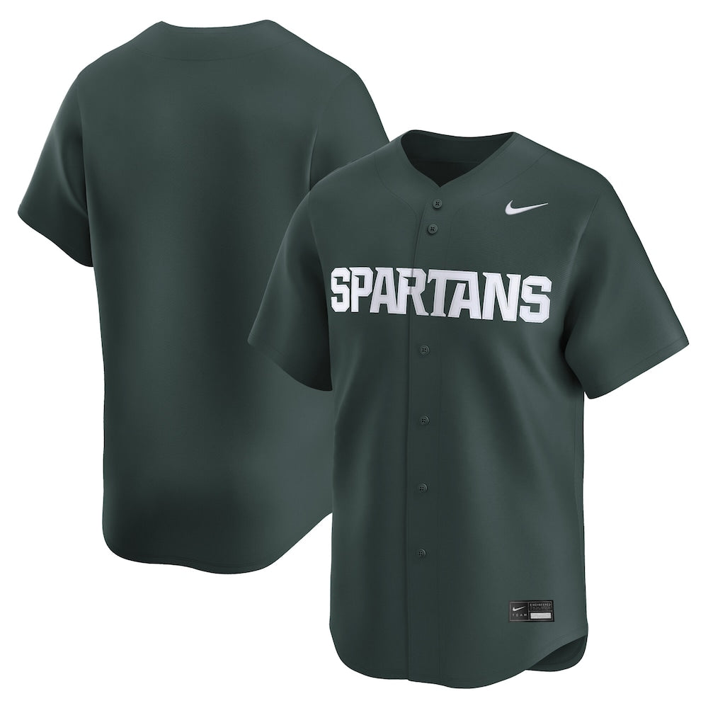 Green Michigan State Spartans College Baseball Limited Jersey - retro stitched baseball jersey for Green Michigan fans