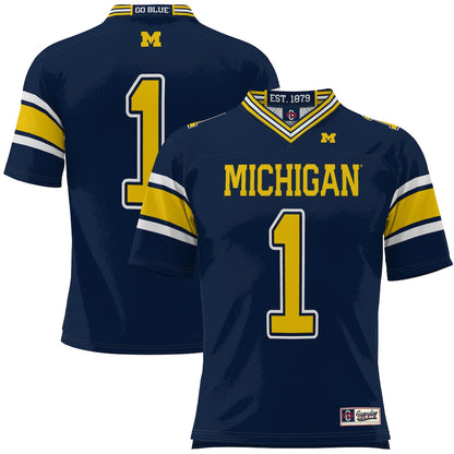 Gameday Greats 1 Navy Michigan Wolverines Football Jersey - retro stitched football jersey for Gameday Greats fans
