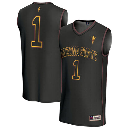 Gameday Greats Black 1 Arizona State Sun Devils Lightweight Collegiate Basketball Fashion Jersey - retro stitched basketball jersey for Gameday Greats fans