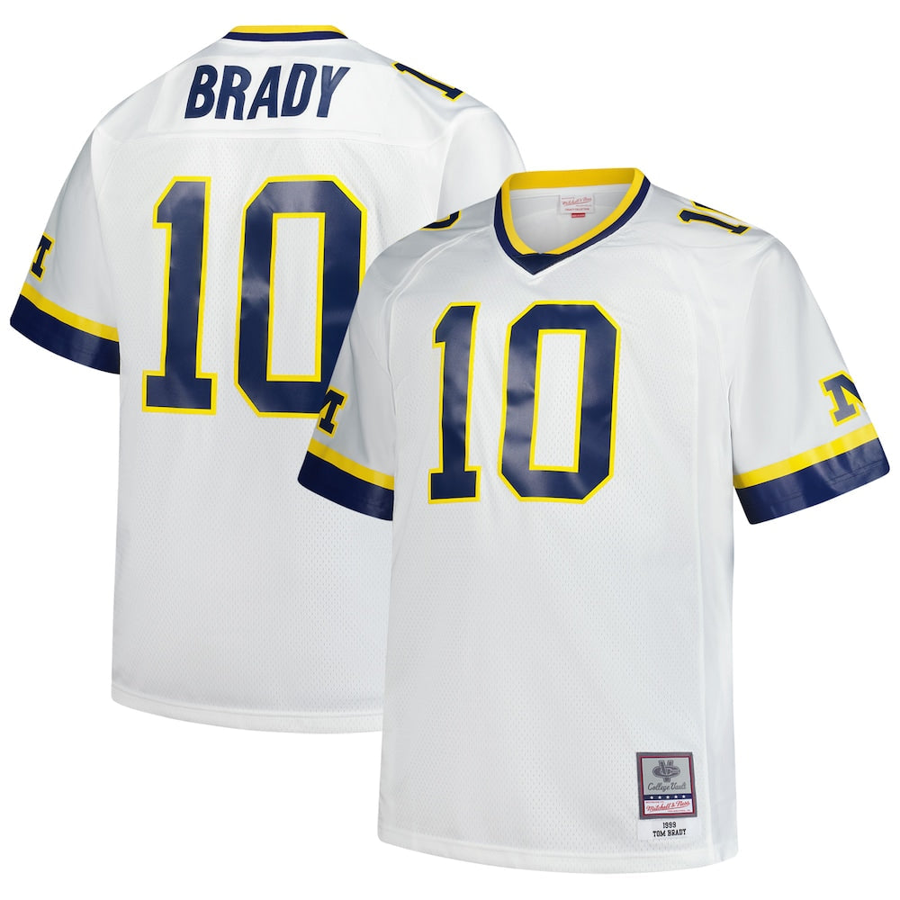 Tom Brady White Michigan Wolverines Big Tall 1999 Legacy Jersey - retro stitched jersey jersey for Tom Brady fans
