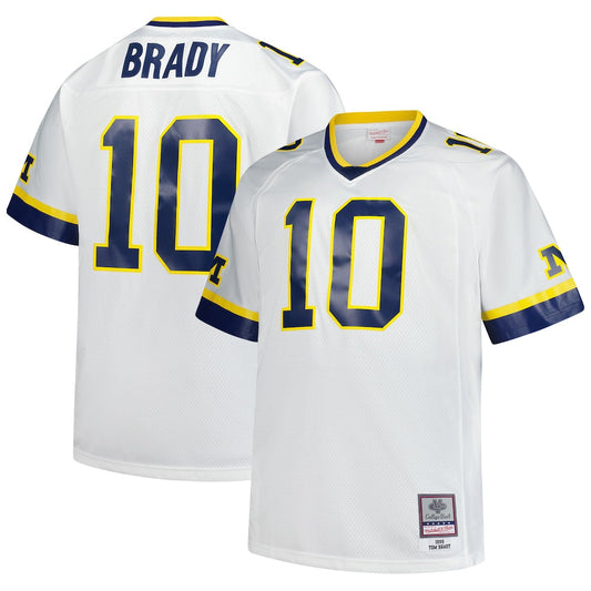 Tom Brady White Michigan Wolverines Big Tall 1999 Legacy Jersey - retro stitched jersey jersey for Tom Brady fans