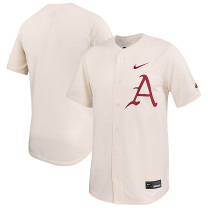 Natural Arkansas Razorbacks Limited Baseball Jersey - retro stitched baseball jersey for Natural Arkansas fans