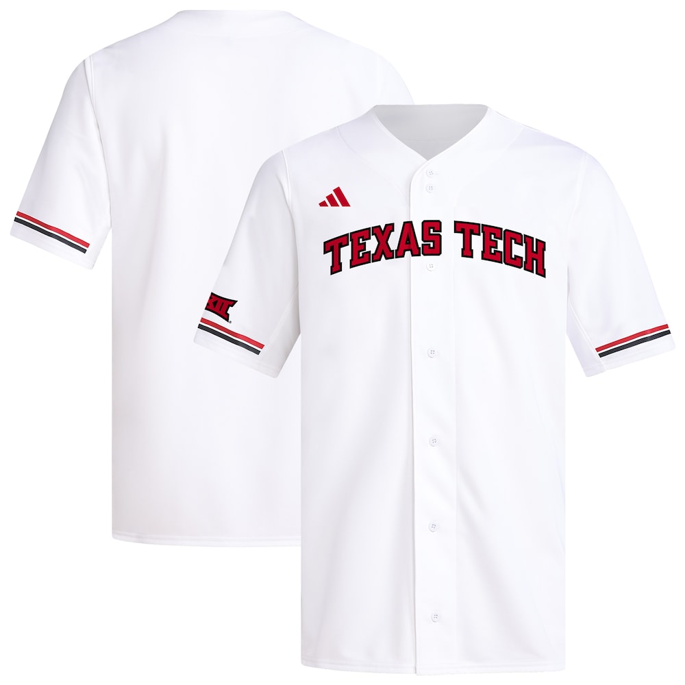 White Texas Tech Red Raiders Replica Baseball Jersey - retro stitched baseball jersey for White Texas fans