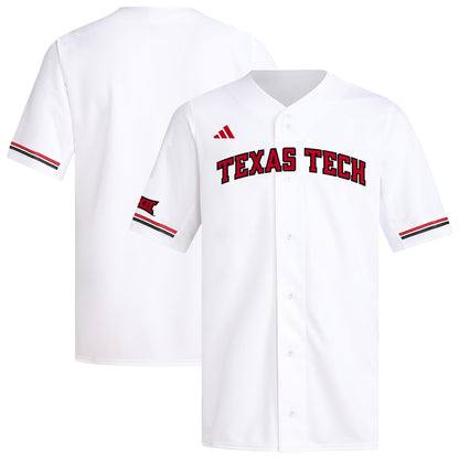 White Texas Tech Red Raiders Replica Baseball Jersey - retro stitched baseball jersey for White Texas fans