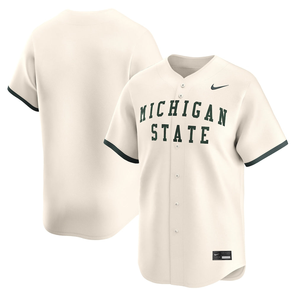 Natural Michigan State Spartans College Baseball Limited Jersey - retro stitched baseball jersey for Natural Michigan fans