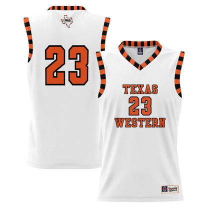 Gameday Greats White Utep Miners Throwback Basketball Jersey - retro stitched basketball jersey for Gameday Greats fans