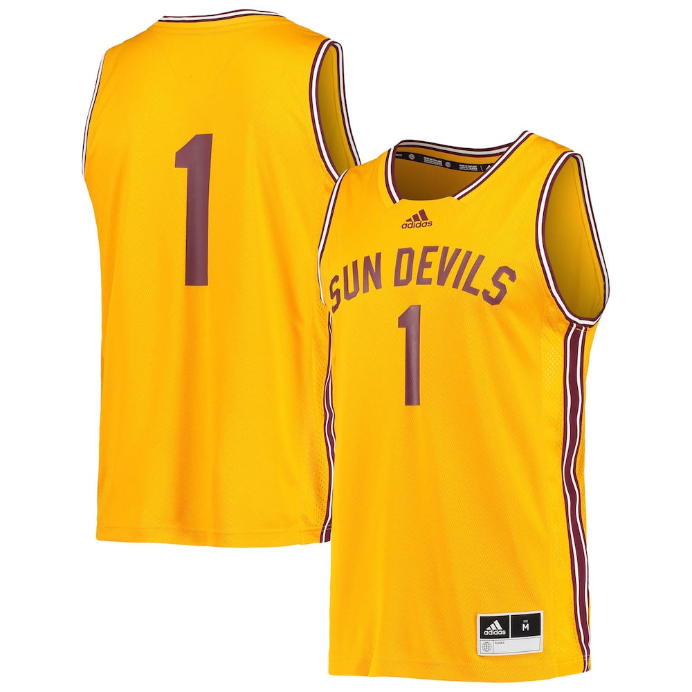 1 Gold Arizona State Sun Devils Reverse Retro Jersey - retro stitched jersey jersey for 1 Gold fans