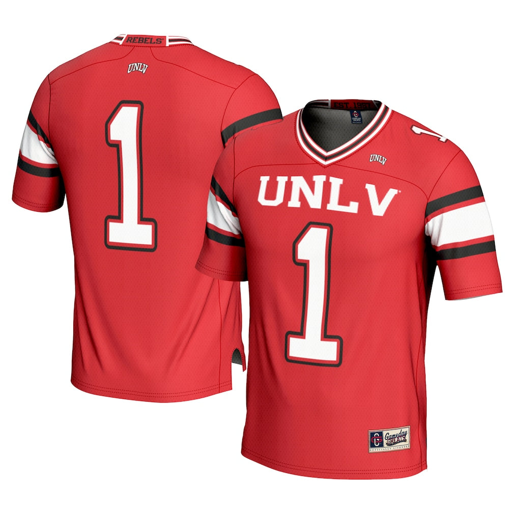Gameday Greats 1 Scarlet Unlv Rebels Football Jersey - retro stitched football jersey for Gameday Greats fans