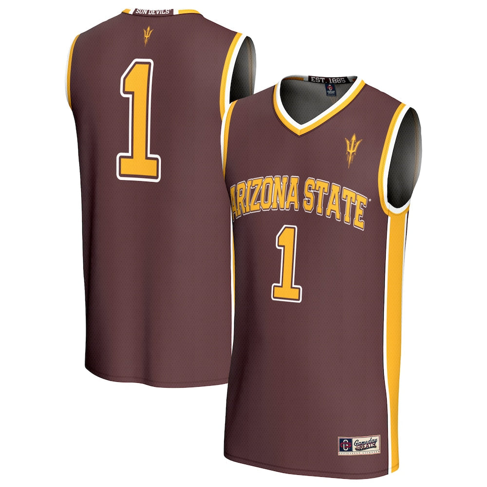 Gameday Greats Maroon 1 Arizona State Sun Devils Lightweight Collegiate Basketball Fashion Jersey - retro stitched basketball jersey for Gameday Greats fans