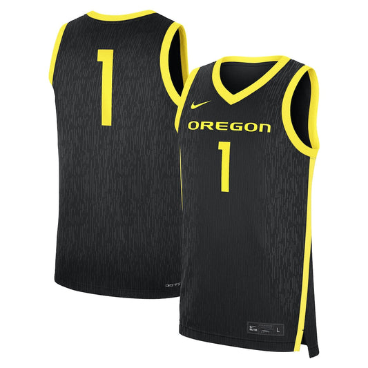 1 Black Oregon Ducks Alternate Replica Jersey - retro stitched jersey jersey for 1 Black fans