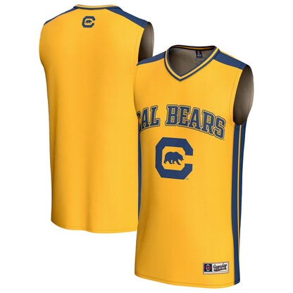 Gameday Greats Gold Cal Bears Lightweight Collegiate Basketball Fashion Jersey - retro stitched basketball jersey for Gameday Greats fans