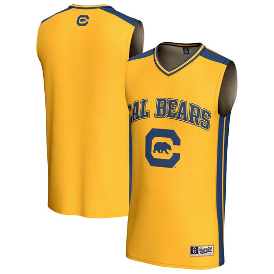 Gameday Greats Gold Cal Bears Lightweight Collegiate Basketball Fashion Jersey - retro stitched basketball jersey for Gameday Greats fans