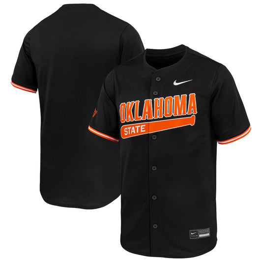 Black Oklahoma State Cowboys Limited Baseball Jersey - retro stitched baseball jersey for Black Oklahoma fans
