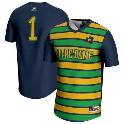 Gameday Greats 1 Navy Notre Dame Fighting Irish Lightweight Soccer Fashion Jersey - retro stitched jersey jersey for Gameday Greats fans
