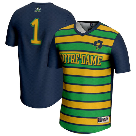 Gameday Greats 1 Navy Notre Dame Fighting Irish Lightweight Soccer Fashion Jersey - retro stitched jersey jersey for Gameday Greats fans