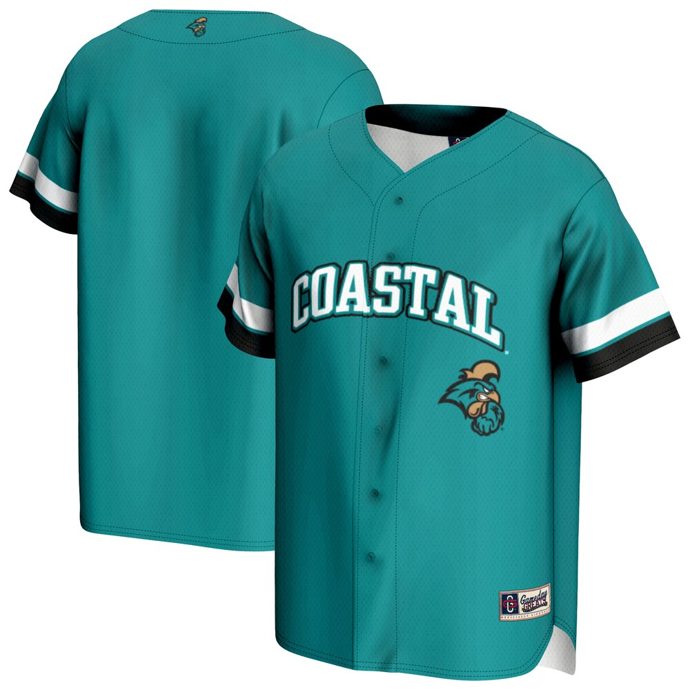 Gameday Greats Teal Coastal Carolina Chanticleers Baseball Jersey - retro stitched baseball jersey for Gameday Greats fans