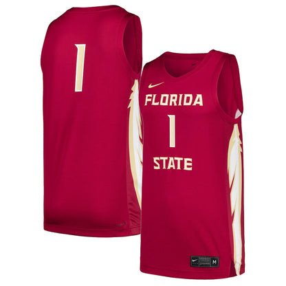 1 Garnet Florida State Seminoles Replica Jersey - retro stitched jersey jersey for 1 Garnet fans