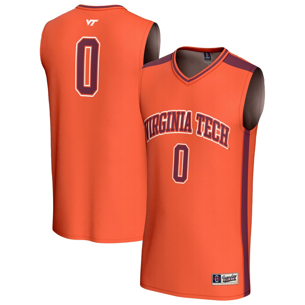Gameday Greats Orange 0 Virginia Tech Hokies Collegiate Basketball Fashion Jersey - retro stitched basketball jersey for Gameday Greats fans