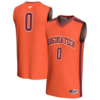 Gameday Greats Orange 0 Virginia Tech Hokies Collegiate Basketball Fashion Jersey - retro stitched basketball jersey for Gameday Greats fans
