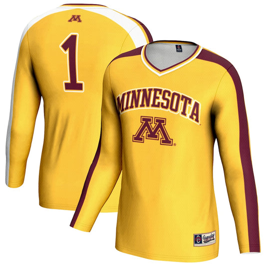 Gameday Greats Gold Minnesota Golden Gophers 1 Lightweight Volleyball Fashion Jersey - retro stitched jersey jersey for Gameday Greats fans
