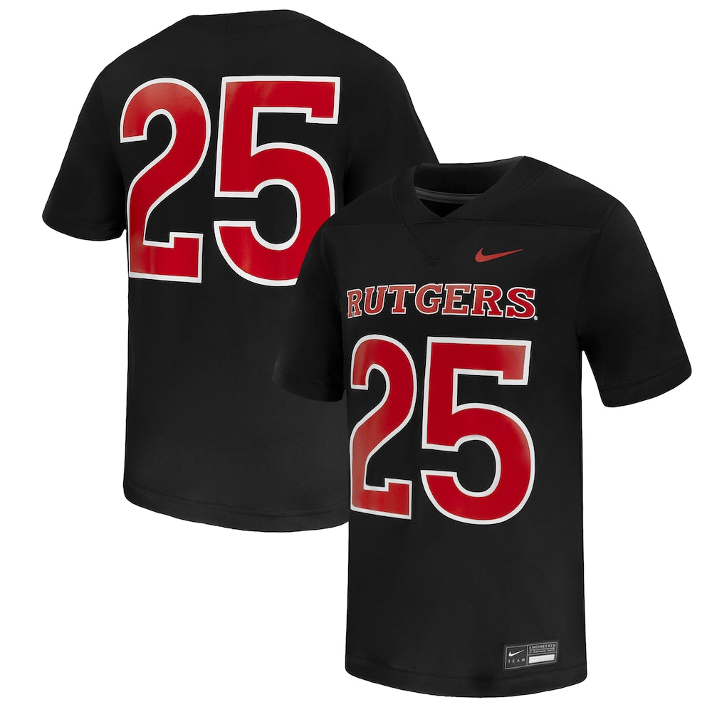 25 Black Rutgers Scarlet Knights Untouchable Replica Game Jersey - retro stitched jersey jersey for 25 Black fans