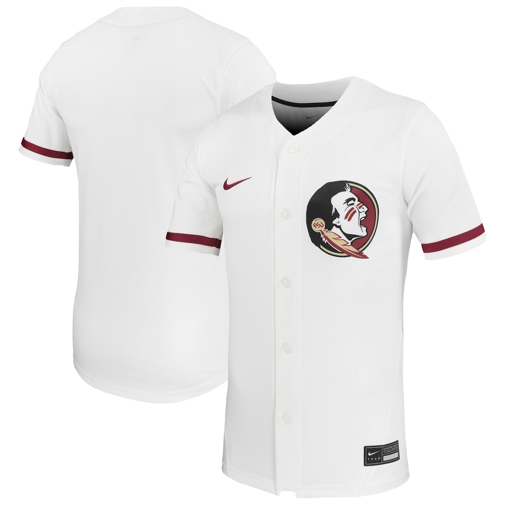 White Florida State Seminoles Replica Softball Jersey - retro stitched jersey jersey for White Florida fans