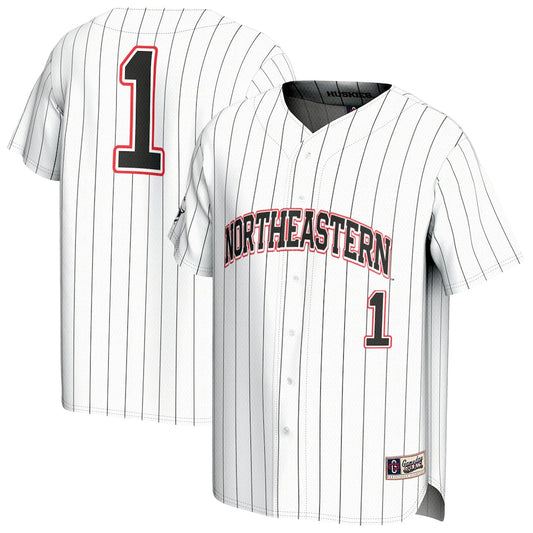 Gameday Greats White Northeastern Huskies Lightweight Collegiate Baseball Fashion Jersey - retro stitched baseball jersey for Gameday Greats fans