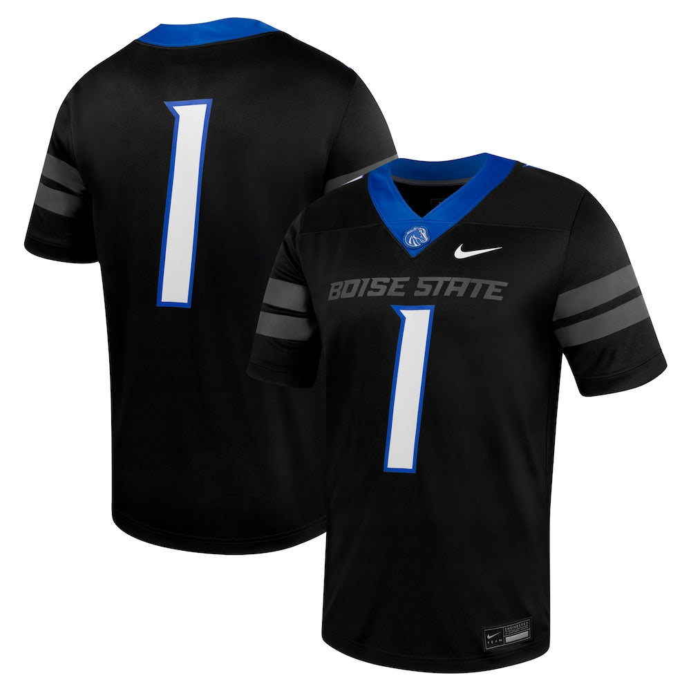 #1 Black BOIS Untouchable Football Jersey rtj college 799