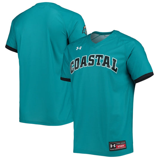Teal Coastal Carolina Chanticleers Replica Baseball Jersey - retro stitched baseball jersey for Teal Coastal fans