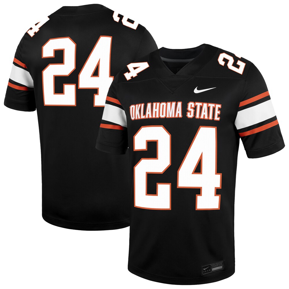 24 Black Oklahoma State Cowboys Untouchable Football Jersey - retro stitched football jersey for 24 Black fans