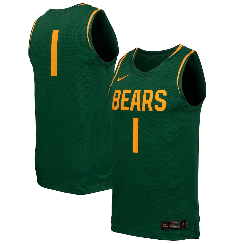 Green Baylor Bears Replica Basketball Jersey - retro stitched basketball jersey for Green Baylor fans