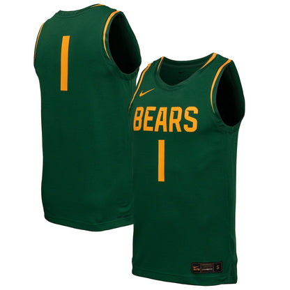 Green Baylor Bears Replica Basketball Jersey - retro stitched basketball jersey for Green Baylor fans