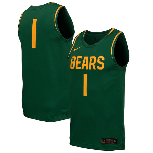 Green Baylor Bears Replica Basketball Jersey - retro stitched basketball jersey for Green Baylor fans
