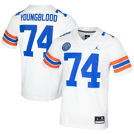 Jordan Brand Jack Youngblood White Florida Gators Ring Of Honor Untouchable Replica Jersey - retro stitched jersey jersey for Jordan Brand fans